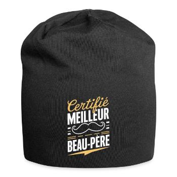 Certified Best Father-in-Law Humor Father's Day - Jersey Beanie - black - Front