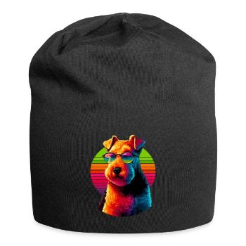Lunettes de soleil rétro coucher de soleil Lakeland Terrier Terriers - Bonnet en jersey - noir - Devant