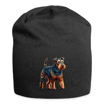 Mandala Art Lakeland Terrier Terriers Lakie - Bonnet en jersey - noir - Devant
