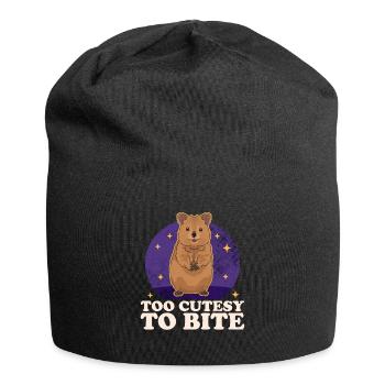 Quokka Känguru Quokkas Geschenk - Jersey-Beanie - Schwarz - Vorne
