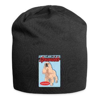 Cadeau de chien American Cocker Spaniel - Bonnet en jersey - noir - Devant