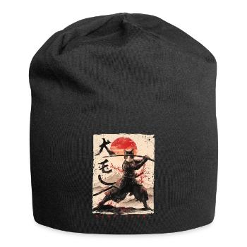 Chat samouraï Kawaii Chat ninja japonais - Bonnet en jersey - noir - Devant