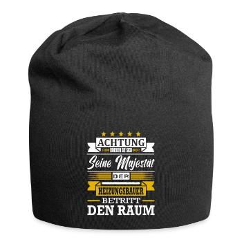 Achtung Seine Majestät Der Heizungsbauer Meister - Jersey-Beanie - Schwarz - Vorne