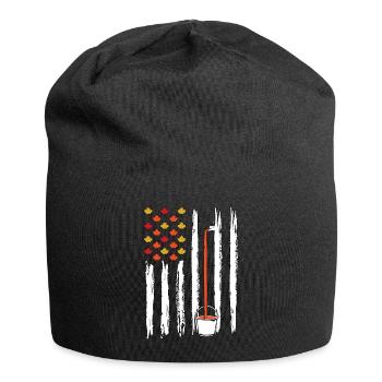 Flag Tapping Maple Tree Maple Leaf - Jersey Beanie - black - Front