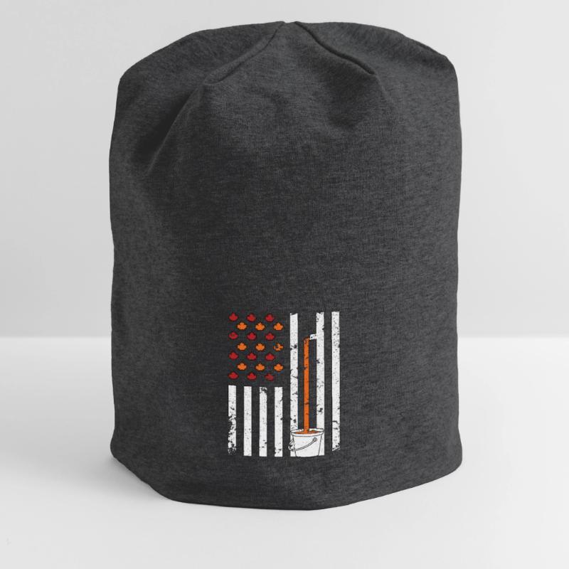 Maple Tapping Flag Maple Tree Maple Leaf Jersey Beanie