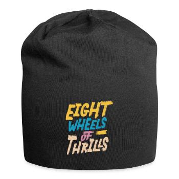Rollerskater Party Eight Wheels Of Thrills Gifts - Jersey-Beanie - Schwarz - Vorne