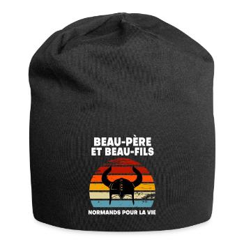 beau-père et beau-fils normand vintage viking - Bonnet en jersey - noir - Devant
