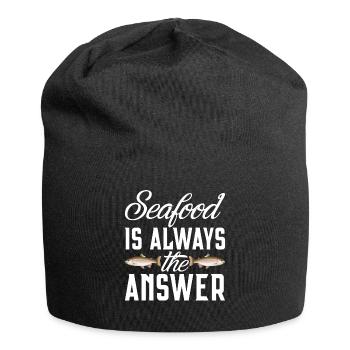 Seafood Lover Gift - Jersey-Beanie - Schwarz - Vorne