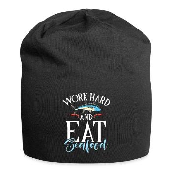Seafood Lover Gift - Jersey-Beanie - Schwarz - Vorne