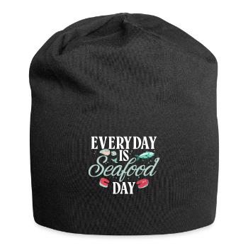 Cadeau pour les amateurs de fruits de mer - Bonnet en jersey - noir - Devant