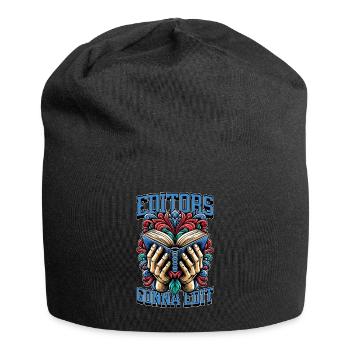 Book Editors going to Edit Publisher Book Author - Jersey Beanie - black - Front