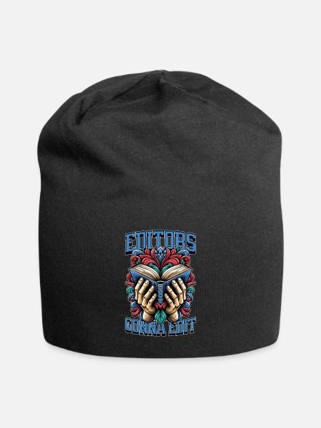 Book Editors Gonna Edit Publisher Book Author - Jersey-Beanie - Schwarz