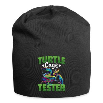 Funny Sea Turtle Animal Turtle Cage Tester - Jersey-Beanie - Schwarz - Vorne
