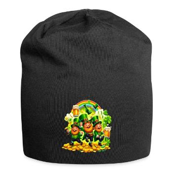 Rainbow Leprechaun (Irish Leprechaun) - Jersey Beanie - black - Front
