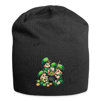 Happy Leprechaun (Irish Leprechaun) Bébés - Bonnet en jersey - noir - Devant