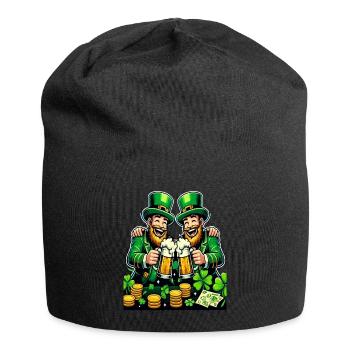 Prostende Leprechaun (Irischer Kobold)s - Jersey-Beanie - Schwarz - Vorne