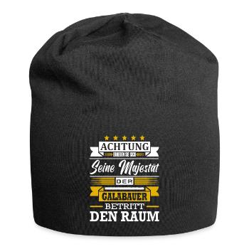 Achtung Seine Majestät Der Galabauer Meister - Jersey-Beanie - Schwarz - Vorne