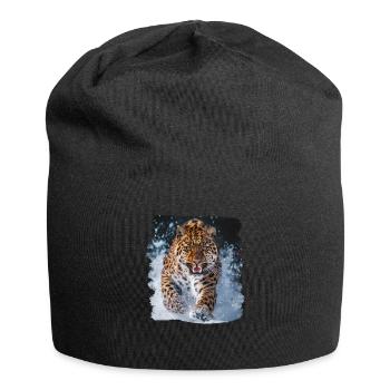 Amur Leopard Amurleoparden Amurleopard - Jersey Beanie - black - Front
