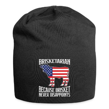 Grillfreunde BRISKETARIAN Fleischliebhaber Lustig - Jersey-Beanie - Schwarz - Vorne