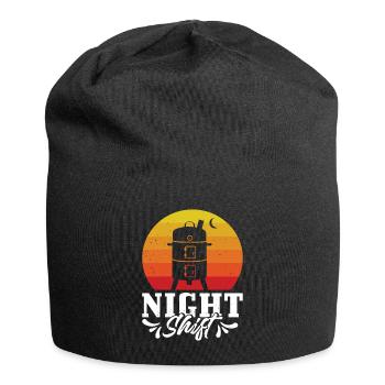 Grillparty NIGHT SHIFT Fleischliebhaber Lustiges - Jersey-Beanie - Schwarz - Vorne