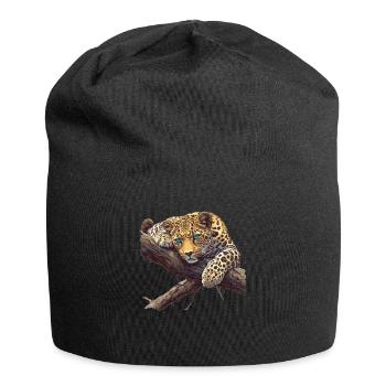 Amur Leopard Amurleoparden Amurleopard - Jersey Beanie - black - Front