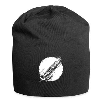 Flöte Grafik - Jersey-Beanie - Schwarz - Vorne