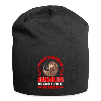 Armadillo Armadillo Heart beats for armadillo - Jersey Beanie - black - Front