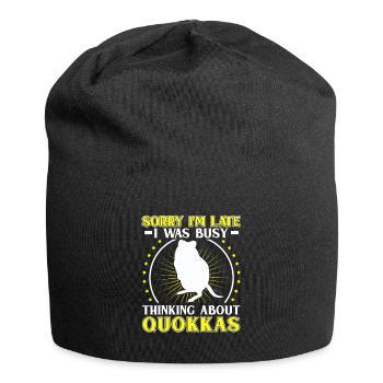 Pensée de Quokka Marsupial Quokka - Bonnet en jersey - noir - Devant