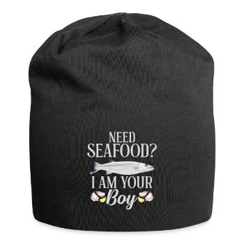 Seafood Lover Gift - Jersey-Beanie - Schwarz - Vorne