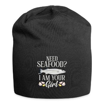 Seafood Lover Gift - Jersey-Beanie - Schwarz - Vorne
