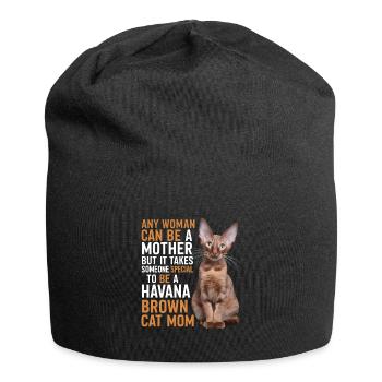 Katze Havanna Braun Geschenk - Jersey-Beanie - Schwarz - Vorne