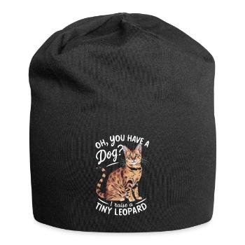 Katze Winzig Leopard Geschenk - Jersey-Beanie - Schwarz - Vorne