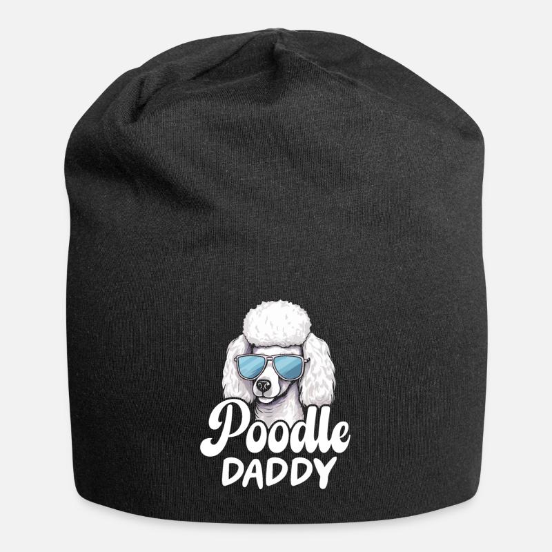Poodle Daddy - Jersey Beanie - black