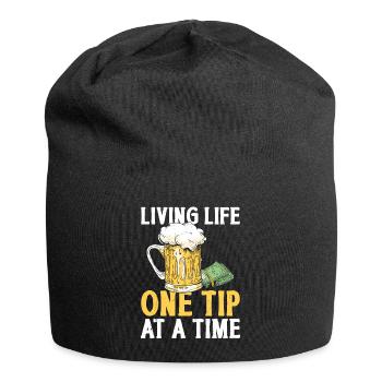 Bartender Mixologist Living Life - Jersey Beanie - black - Front
