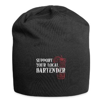 Bartender Mixologist Support Your - Jersey Beanie - black - Front