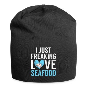 Cadeau pour les amateurs de fruits de mer - Bonnet en jersey - noir - Devant
