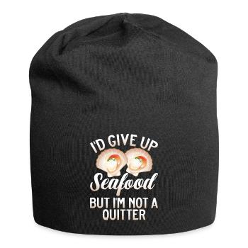 Seafood Lover Gift - Jersey-Beanie - Schwarz - Vorne