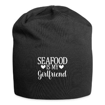 Seafood Lover Gift - Jersey-Beanie - Schwarz - Vorne