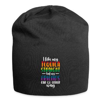 Tequila Sunrise Saufen Party Mexiko Geschenk - Jersey-Beanie - Schwarz - Vorne