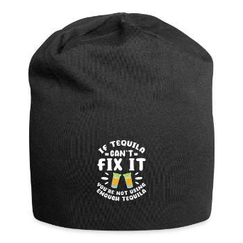 Tequila Sunrise Saufen Party Mexiko Geschenk - Jersey-Beanie - Schwarz - Vorne