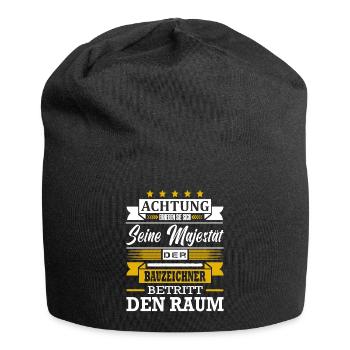 Achtung Seine Majestät Der Bauzeichner Architekt - Jersey-Beanie - Schwarz - Vorne