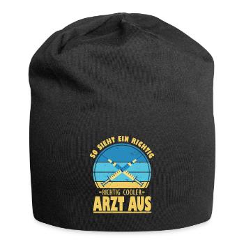 So Sieht Ein Richtig Cooler Arzt Aus Abschluss - Jersey-Beanie - Schwarz - Vorne