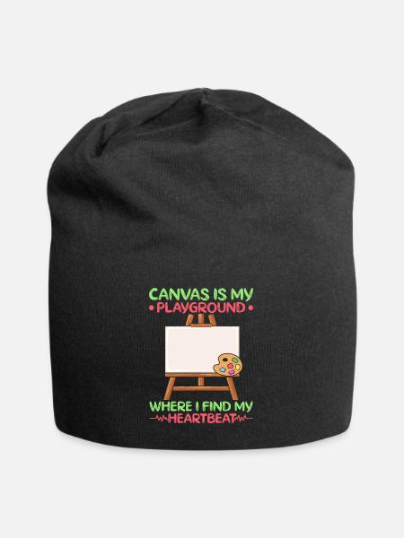 Artist Painter Graphic Canvas Is My Playground Art - Jersey-Beanie - Schwarz