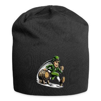 Running Leprechaun (Irish Leprechaun) - Jersey Beanie - black - Front