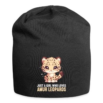Amur Leopard Amurleoparden Amurleopard - Jersey Beanie - black - Front