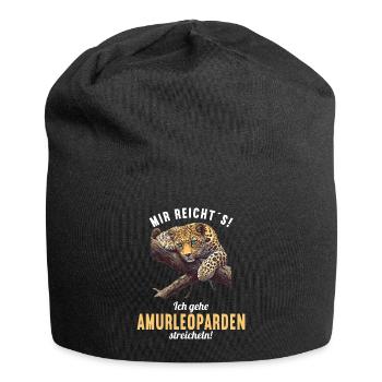 Amur Leopard Amurleoparden Amurleopard - Jersey Beanie - black - Front