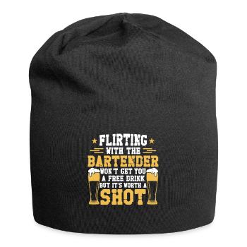 Bartender Mixologist Flirting With - Jersey Beanie - black - Front