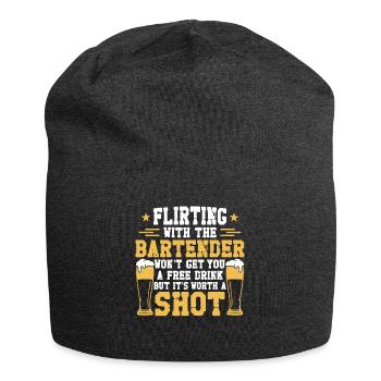 Bartender Mixologist Flirting With - Jersey Beanie - charcoal grey - Front