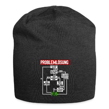 Problem solving Humorous instructions for everyday life - Jersey Beanie - charcoal grey - Front