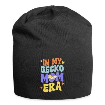 Leopard Gecko Reptile Pet Gecko - Jersey Beanie - black - Front